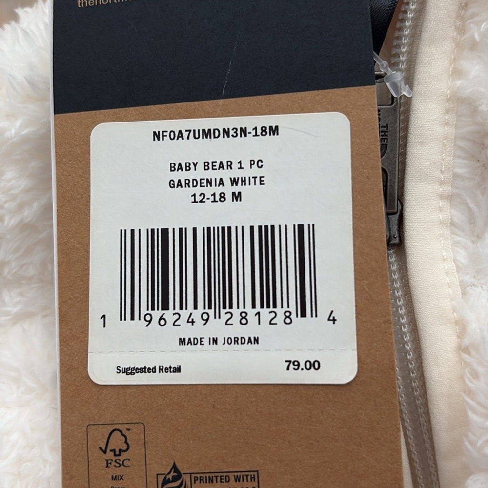 The North Face baby winter one piece suit. Size 12-18 months - Picture 6 of 6